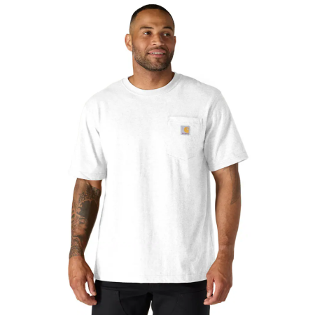 Koszulka Carhartt Dearborn Relaxed Pocket - White